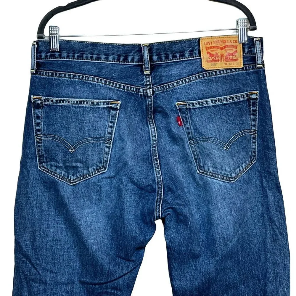 Levi’s 505 medium wash jeans size 34 X 32